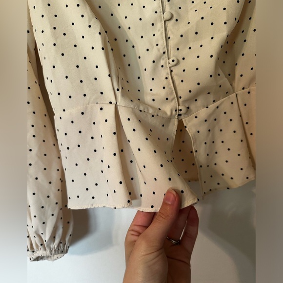 Dress Forum Los Angeles Polka Dotted Button Up Long Sleeve - Picture 5 of 8
